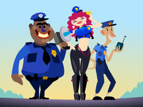 Police characters for the game